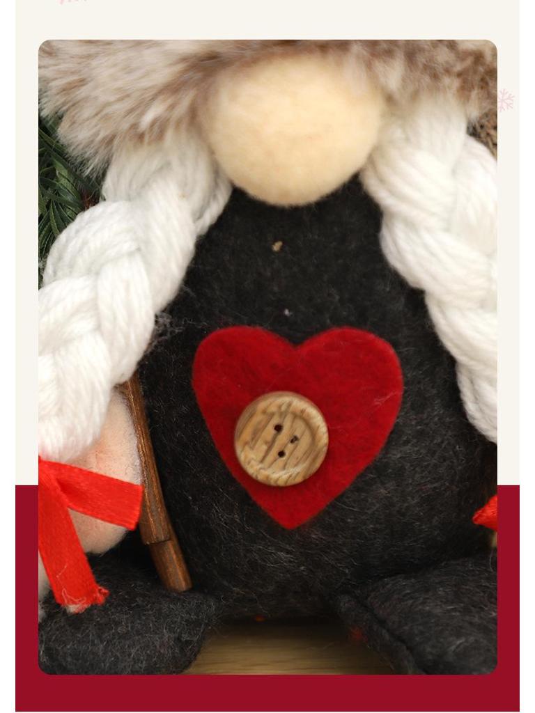 Neue Weihnachtsstrickmütze mit Kiefernzweig und Rudolph-Ornament - Festliches Partygeschenk Spielzeug