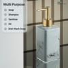 Dispenser Bottle - Grey | Ceramic Liquid Dispenser for Kitchen, Wash-Basin, and Bathroom | Ideal for Shampoo