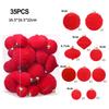 Christmas Celebrations Flocked Ornaments Colorful Christmas Balls Set DIY Projects DIY Projects Indoor Outdoor Use