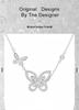 Phantom Butterfly Moissanite Necklace - Sweet Clavicle Chain for Women, s925 Silver