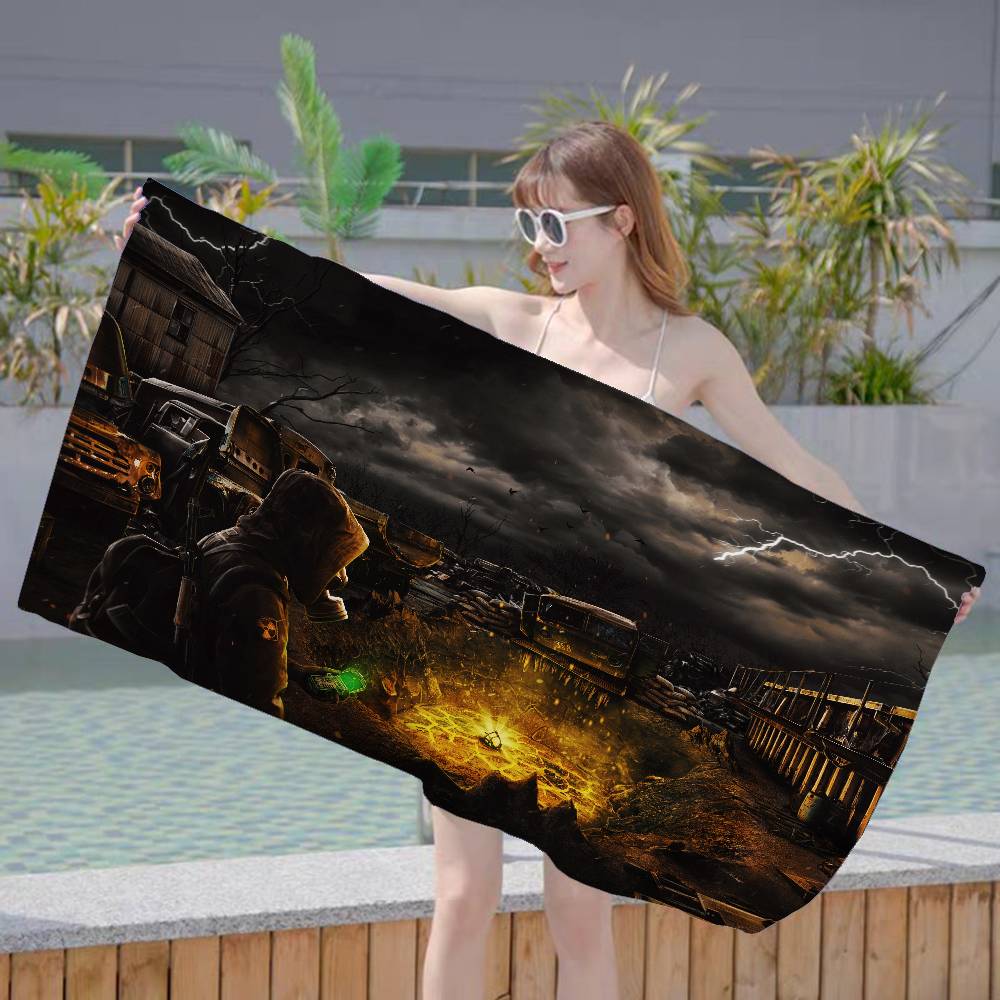 Hot Game S-STALKER Microfiber Printed Beach Towel Mountain Climbing Yoga Beach Swimming Running Absorbent Soft Towel