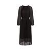 Jiuzi Anna Kou Elegant Three Bedroom Wind Pressure Pleated Hanging Waist Graceful Dress Women's Clothing 2024 Autumn New Item