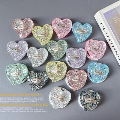 Korean Creative Women's Magnetic Phone Holder with Retractable Ring Stand and Airbag Grip