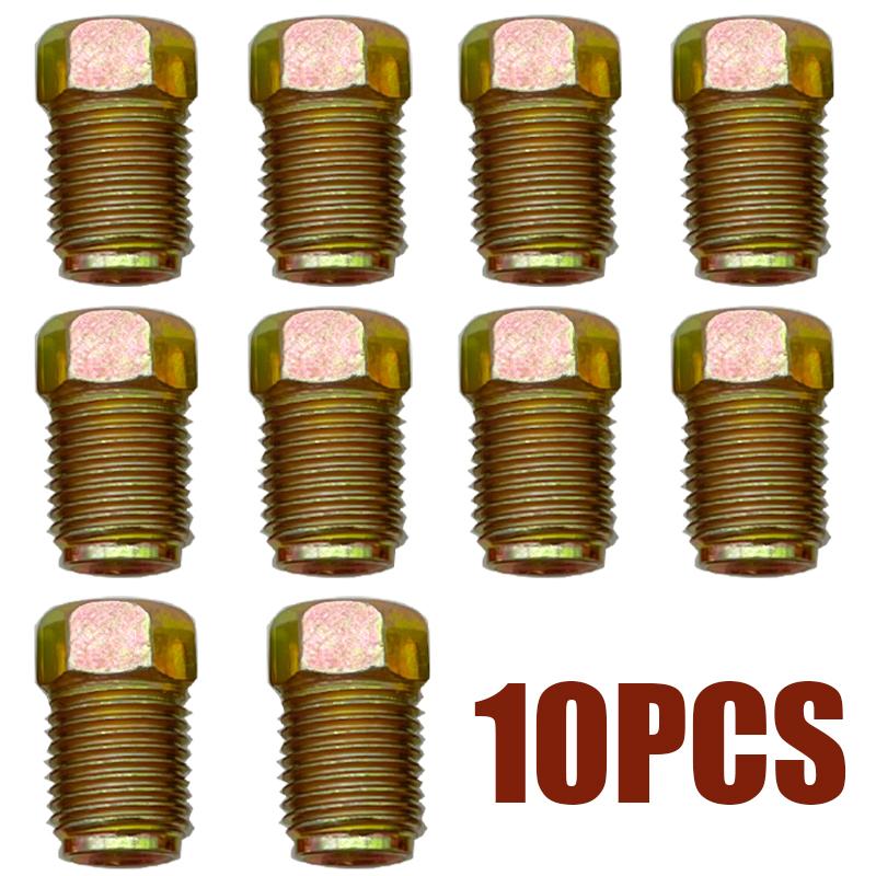 10/20/50X M10x1.0 Brake Line Fittings Set For 3/16" Tube Inverted Flares Metric End Union Nuts Male Short Brake Pipe Screw Bolts