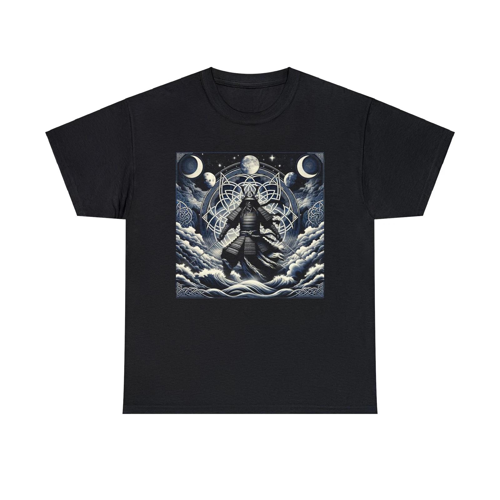 Unisex Adult T Shirt Mystical Samurai Space Planets Geometric Cool Graphic Tee S