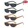 4pcs Retro Small Frame Oval Women Sunglasses Trendy Colorful Cat Eye Sun Glasses For Female Casual  Shades Eyewear UV400