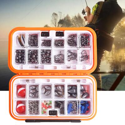 254Pcs/Set Fishing Accessories Set 24 Individual Compartments Waterproof Easy To Carry Strong