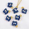 2pcs Cute Dripping Oil Crab Pendant Stainless Steel DIY Keychain Necklace Bracelet Accessories Trend Jewelry Making Accessories