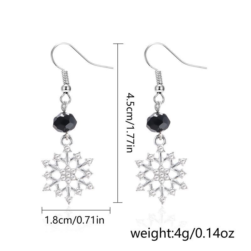 Asymmetrical Rhinestone Santa Claus & Christmas Tree Earrings