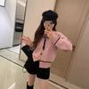 Autumn and Winter Design Sense Soft Waxy Lace-up Bow Casual Twist Versatile Knitted Cardigan Sweater Jacket