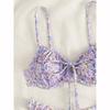 Maillot de bain deux pièces pour femme, push-up, sexy, imprimé, uni