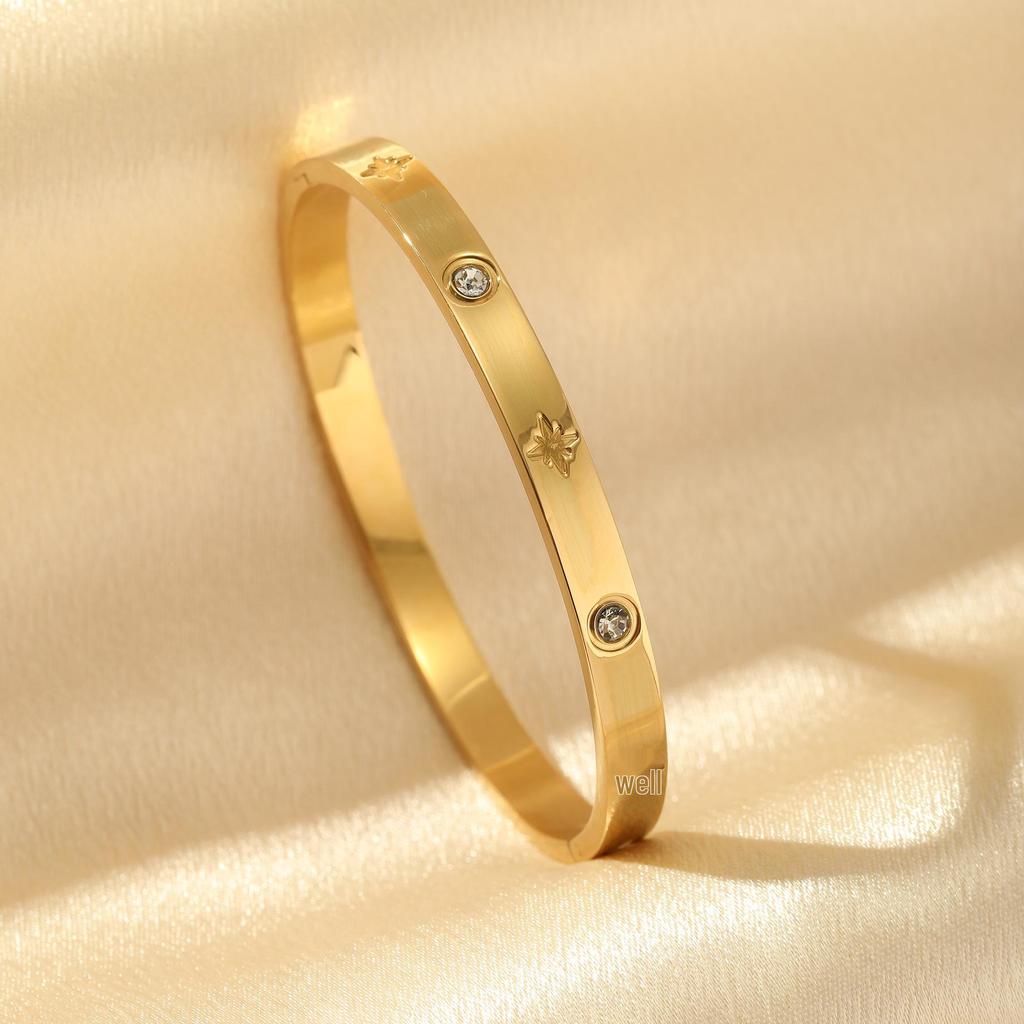 Brățară elegantă reglabilă pentru femei: Minimalist Auriu și Argintiu cu Zircon Incrustat, Stil Diamant cu Rând Dublu