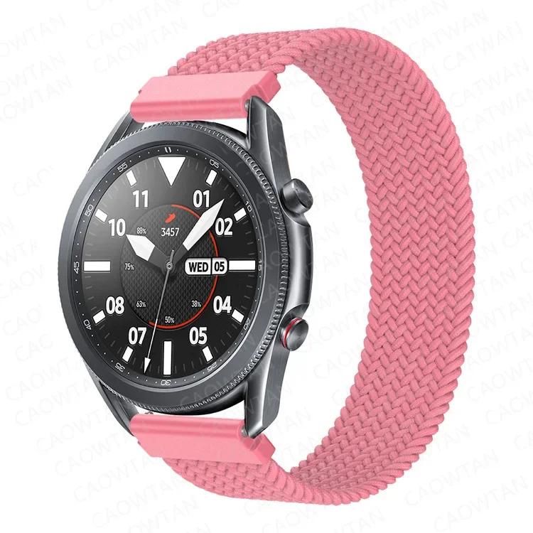 Braided Solo Loop For Samsung Galaxy Watch 4/5/6/44mm 40mm/classic Strap 46 42mm/active 2/Gear S3 22mm 20mm Bracelet Watch Band