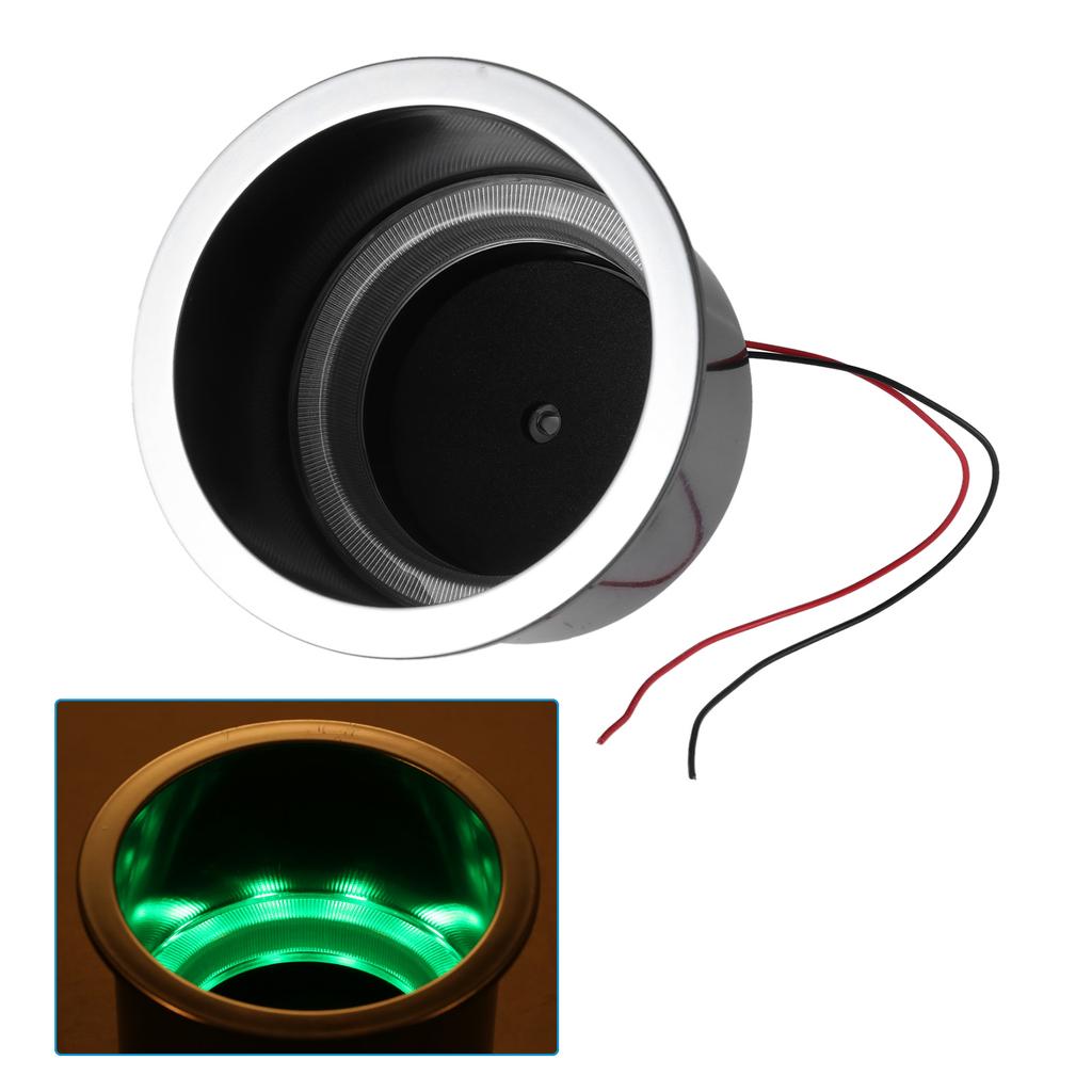 Plastic Marine RV Car Cup w/LED Lights |Drink Can Water Bottle Holder Plastic with Water Outlet Drain Holes for