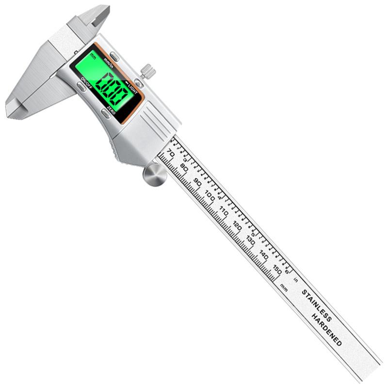 Suwmiarka cyfrowa, suwmiarka noniuszowa 0-6" z ekranem LCD, obudowa ze stali nierdzewnej o wysokiej dokładności