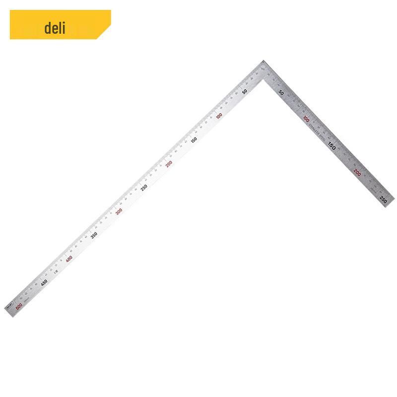 Deli Heavy-Duty Stainless Steel L-Square Ruler