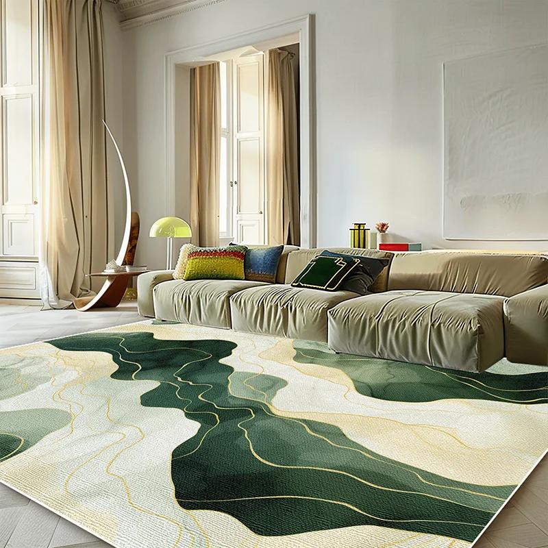 

Современный зеленый минималистичный ковер для гостиной 200x300 Большие ковры для декора Спальни Мягкие эластичные Наружные напольные коврики Стираемые 60*90cm