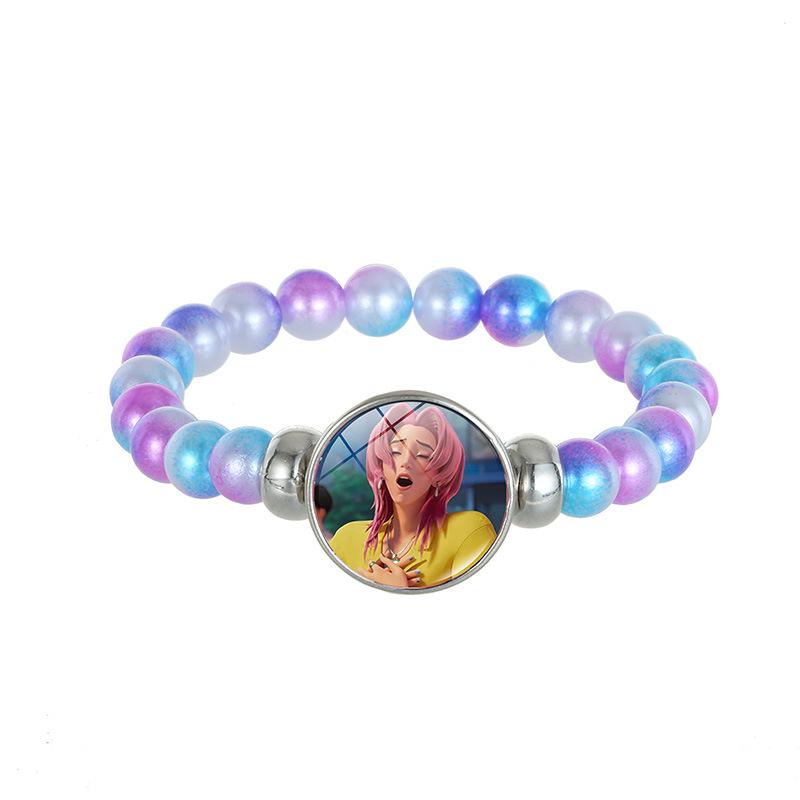 1Pc Demon Hunters K-Pop Lumi Zoe Mira Saja Boy Color Bead Bracelet