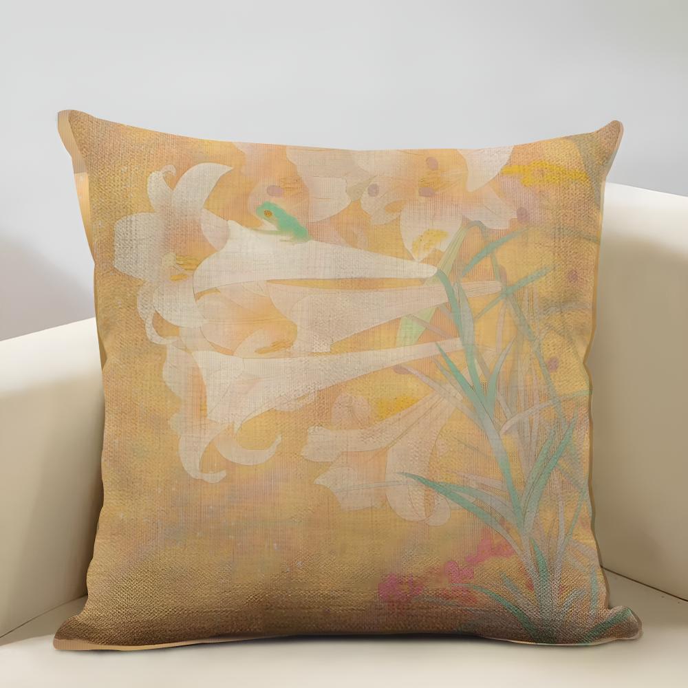 Rock Color Works Cushion Cover Household Decoration Linen Sofa Cushion Cover: Skin-Friendly & Breathable With Invisible Zipper