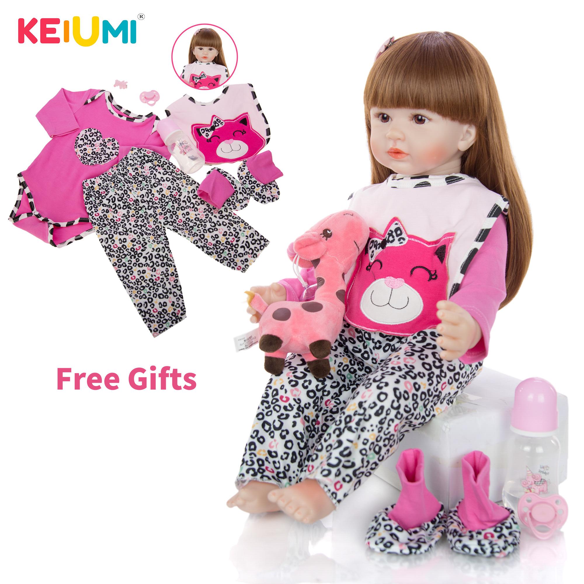 

KEIUMI Прекрасные Возрожденные Куклы 24 Силикон Мягкий Хлопок Тело Bebes Reborn Meninas Куклы Реалистичный Малыш Малыш Развивающие Игрушки