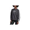 Adidas Originals Adilenium Ss24 Crew Sweatshirt Fashion Long Sleeve Round Neck Sports Sweatshirt Women Sweatshirt Black JM9269