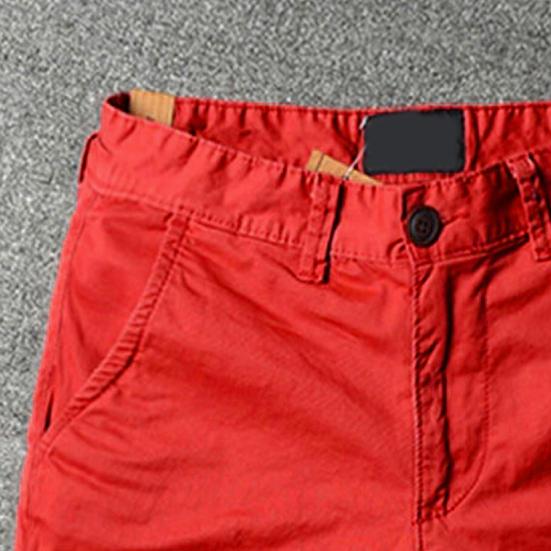 Taschen Reißverschluss Gerader Schnitt Mittlere Taille Herrenshorts Einfarbige Herren Sporthosen Streetwear