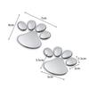 Mikankawa Car Stickers, Paw Stickers, 3D Stickers, Strong Adhesive, Waterproof, Conceals Scratches, Metal Texture, Black + Silver, Set of 12