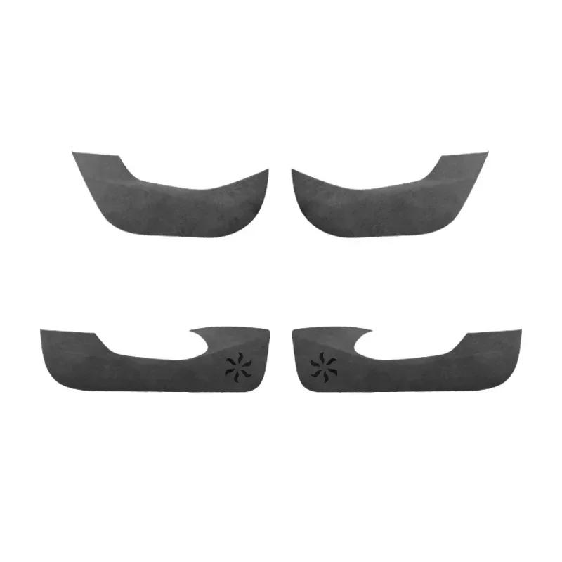 4Pcs Car Door Anti Kick Protection Pad Panel For Tesla Model 3 Model Y 2017-2023 Auto Doors Trim Alcantara Suede Accessories