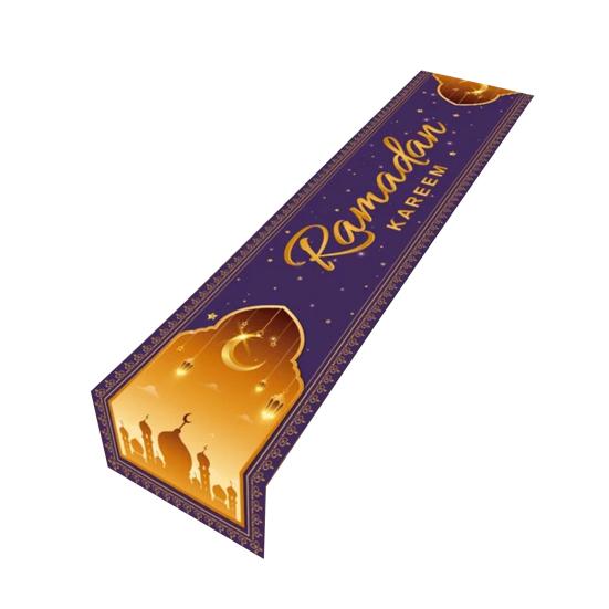 Table Runner Ramadan Decoration Super Soft Wear Resistant Extra Long Dinning Table Cover Ornament Mubarak Party Supplies