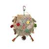 Bird Toys, Foraging Shredder Hanging Toys With Metal Hook, Bamboo Frame, Bamboo Woven Porous Structure Bird Cage Accessories For Cockatiel Budgies