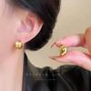 Zircon Metal Studs & Pearl Bow Earrings - High-End, Versatile Statement