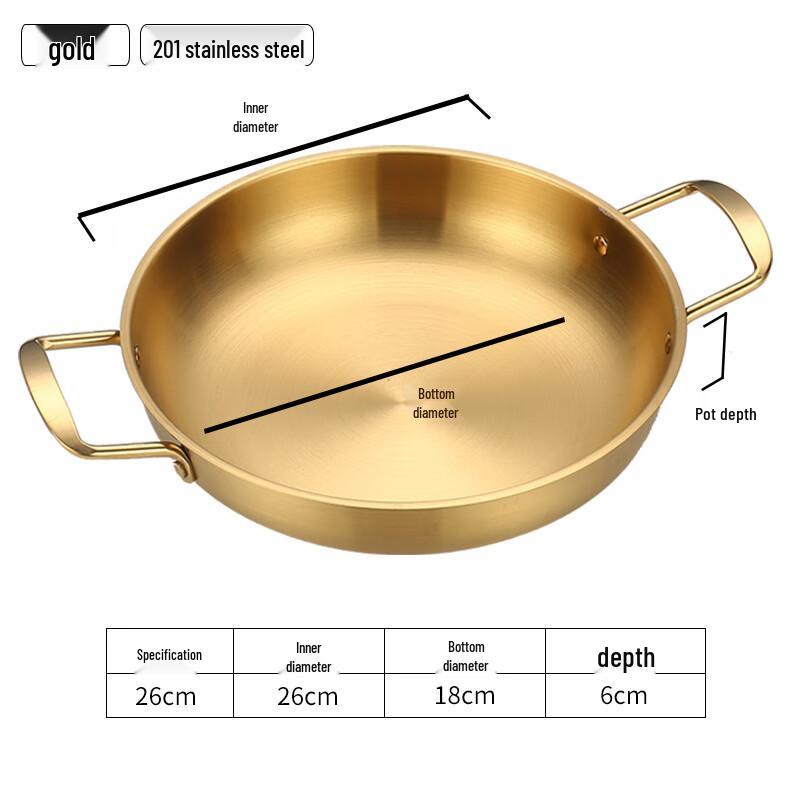 GOWKE Korean Style Stainless Steel Instant Noodle Pot