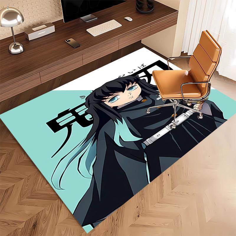1pc Demon Slayer characters Print Area Rug - Soft, Washable Non-Slip Indoor Mat, Living Room, Home Office Decorative Rug,Office Decorative