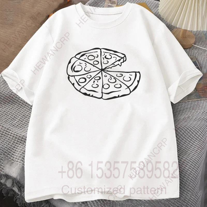 Daddy and Me Parent Child Set Mom and Me Pizza Set Tshirt Mens Tracksuit Round Neck Short Sleeves Casual Cotton Pullover