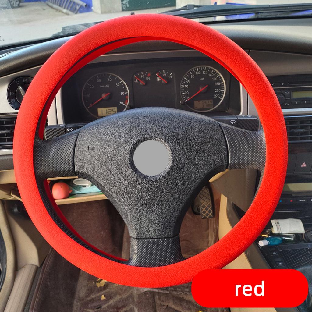 Automotive Silicone Steering Wheel Cover Universal Fashion Sweat Proof Anti Slip All Season Elastic Protective Cover Multi-color