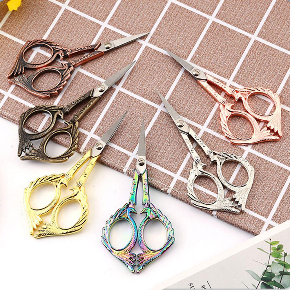 

Stainless Steel Retro Pruning Handicraft DIY Sewing Supplies Tailor Tools Scissors Thread Shear navy blue-A