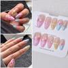 3D Pink Flower Almond Fake Nails - Wearable, Gentle Nail Art for New Year