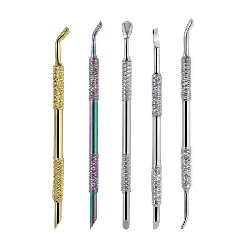 Dual-Headed Stainless Steel Cuticle Remover and Nail Repair Tool