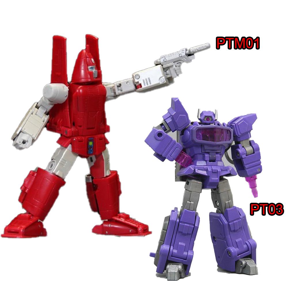 Transformation Mini Toy Pochket Toys Soundwave PT04 Shockwave PT03 Powerglide M01 Deformation Action Figure DX9