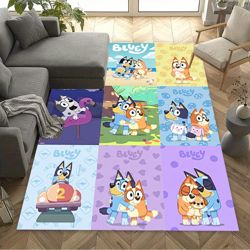 Bluey Bingo's Adventure Area Rug Suitable for Game Room Decorate room Study room Balcony Antislip Carpet Decorate Offices Spiritual Gift