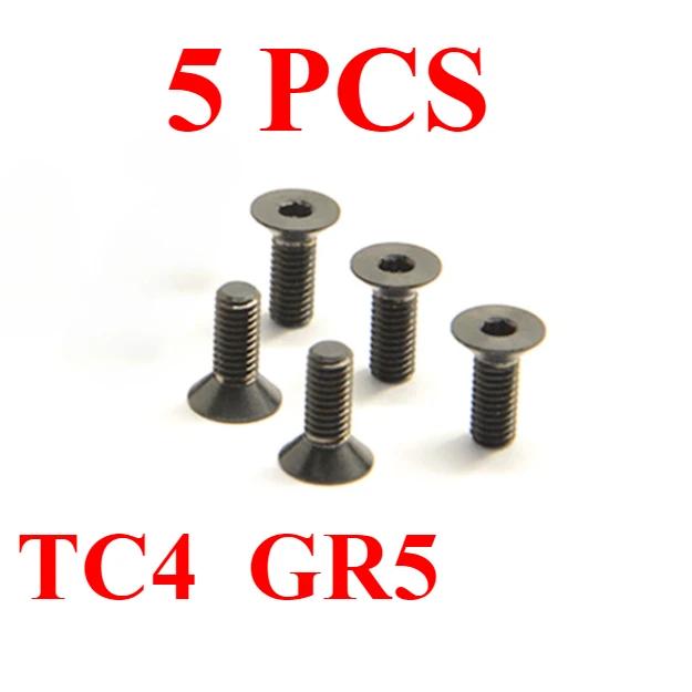 5 Stück/Los Lila Grün Gold M3 x 4 5 6 8 10 12 14 15 16 18 20 mm TC4 GR5 Titanlegierung Schrauben Flachsenkkopf Innensechskant