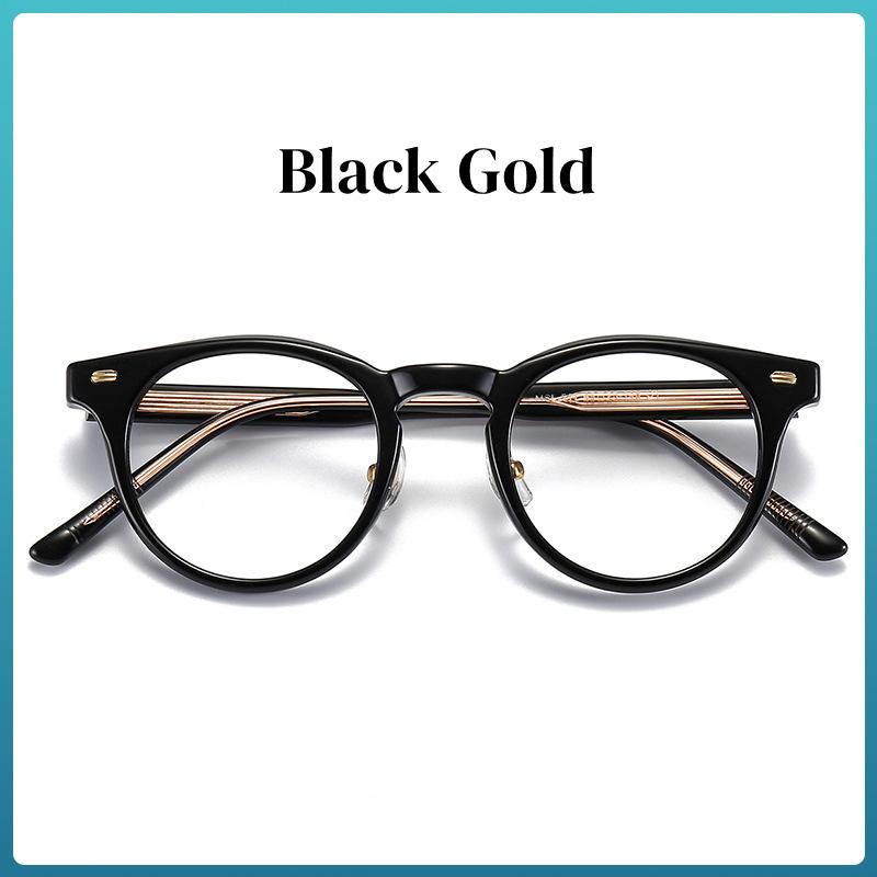 

New Glasses Leg Insert Core Myopia Eyeglass TR90 Retro Round Frame Anti Blue Light Photochromic Prescription Hyperopia Glasses Single Version&1.56&Anti Blue Ray золотой