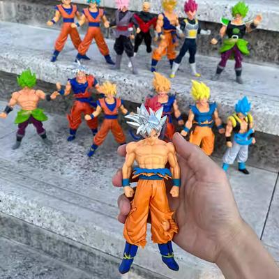 17-18CM Anime Dragon Ball Z Super Saiyan Son Goku Broly Vegeta Action Figure Anime Modello Regali Figure da Collezione per Bambini