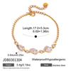 European American Non Fading Stainless Steel Charm Stackable Bracelet Zircon Trendy Women Light Luxury High End Anniversary