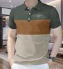 202 men's Korean version printed POLO shirt short-sleeved business lapel POLO shirt casual striped POLO shirt short-sleeved top