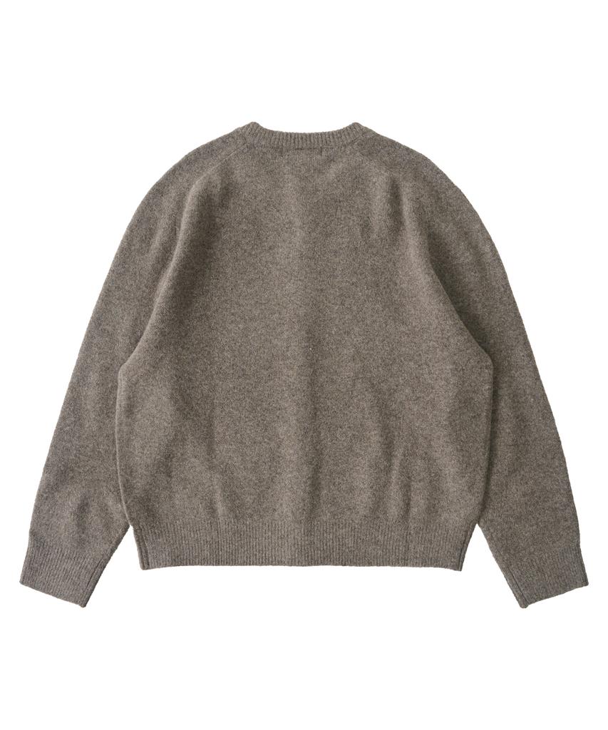 Analog Mood Handy Round Crop Fit Knit Cardigan (Mocha)