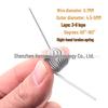 304 Stainless Steel Right Hand Torsion Spring, 0.7mm Wire, 4.5-5.0mm Outer Diameter, 60°-180° Torque Range