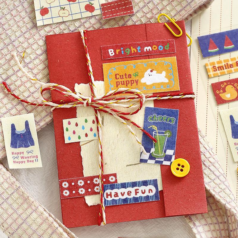 Decorative Cloth Stickers: Cute Labels for Journals and Collages