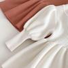 Korean-Style Puff Sleeve Sweater for Girls, 0-5 Years, Autumn Fashion, Knitted Top AY636