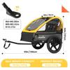Sepnine Kids Bike Trailer, Suitable for 1 To 2 Kids, 12+ Months, Quick Attach To Bike, Foldable, with 5-Point Harness and Storage Bags